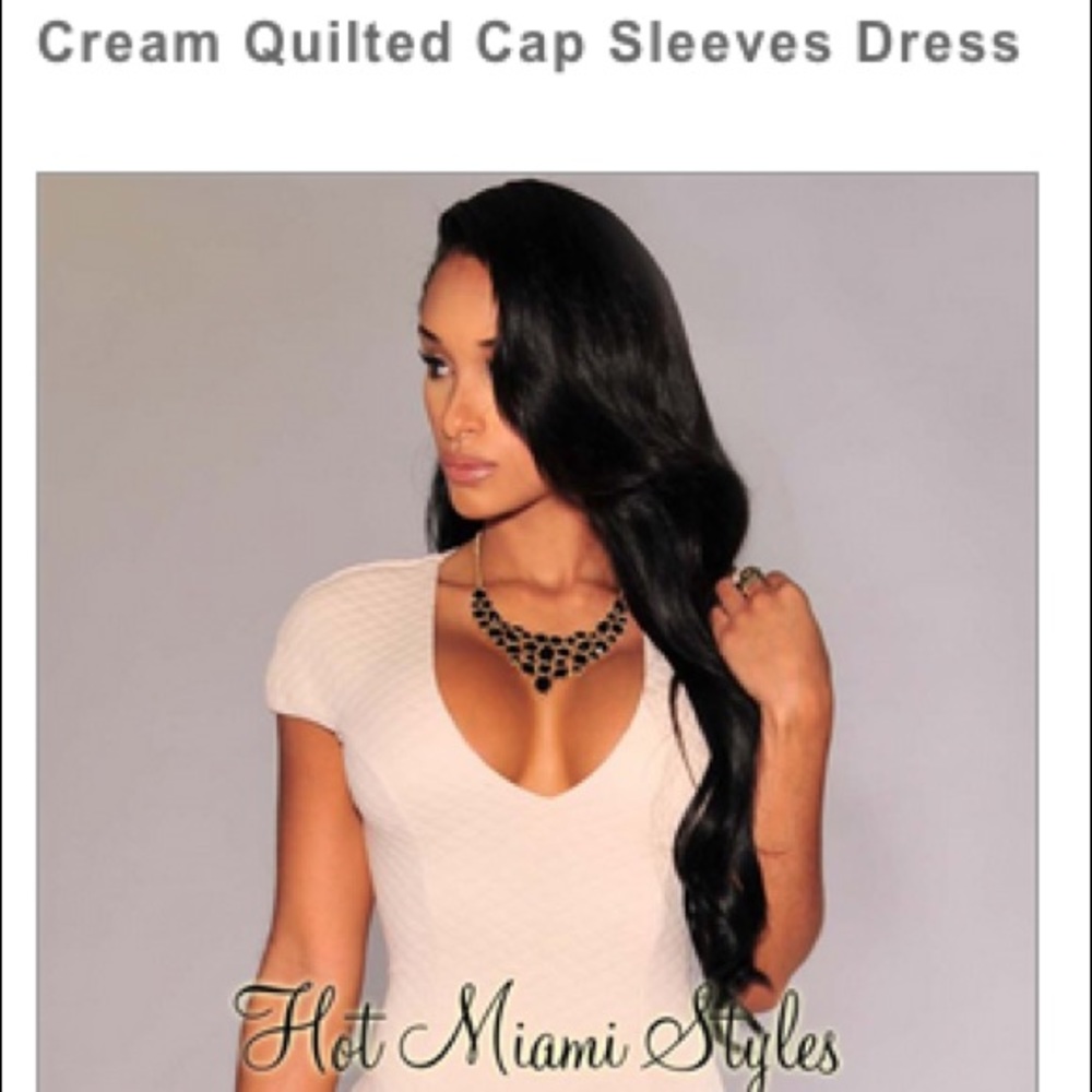 COPY - HMS Creme Quilted Dress size Medium